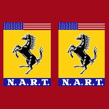 Ferrari NART Wing 2 Decal, Vinyl Sticker Pair