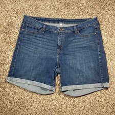 Levi's Strauss Co Women's Blue Denim Shorts Cuffed Hem Sz 20 W US