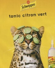 VTG 2000 Schweppes Indian Lime Tonic Orig French Print Ad 21x27cm Leopard ENT 95