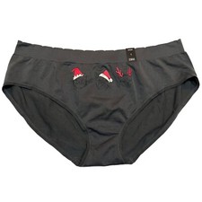 NWT TORRID Hipster Pantie Sz 1X-3X Gray Christmas Santa Antlers