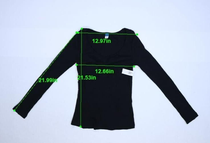 Old Navy Long Sleeve Cinched Front Rib Knit TShirt Black Casual Shirt