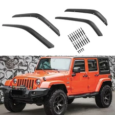 For Jeep Wrangler JK JKU 2007-2018 Front and Rear Fender Flares Extension Kit 4X