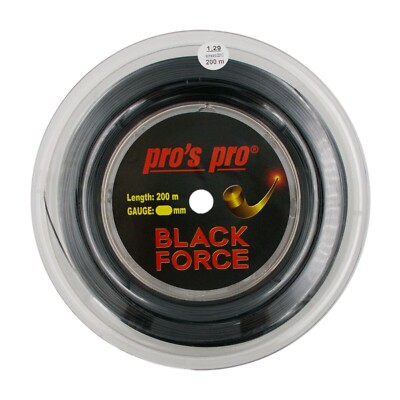 200m Tennis Saite String Pros Pro BLACK FORCE - Co-Polyester 1,14mm bis 1,29mm