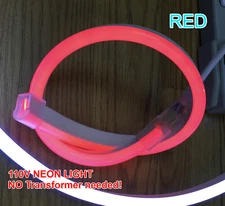110V LED NEON Strip Light SMD Flexible For Window/Sign NO Transformer Needed! US