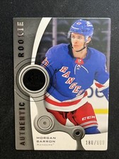 21-22 UD SP Game Used Hockey Authentic Rookie R-32 Morgan Barron /999