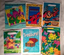 Birthday Party LOOT BAG Lot Goodie Treat Gift Candy Sacks Kids 30+ Barney Pooh
