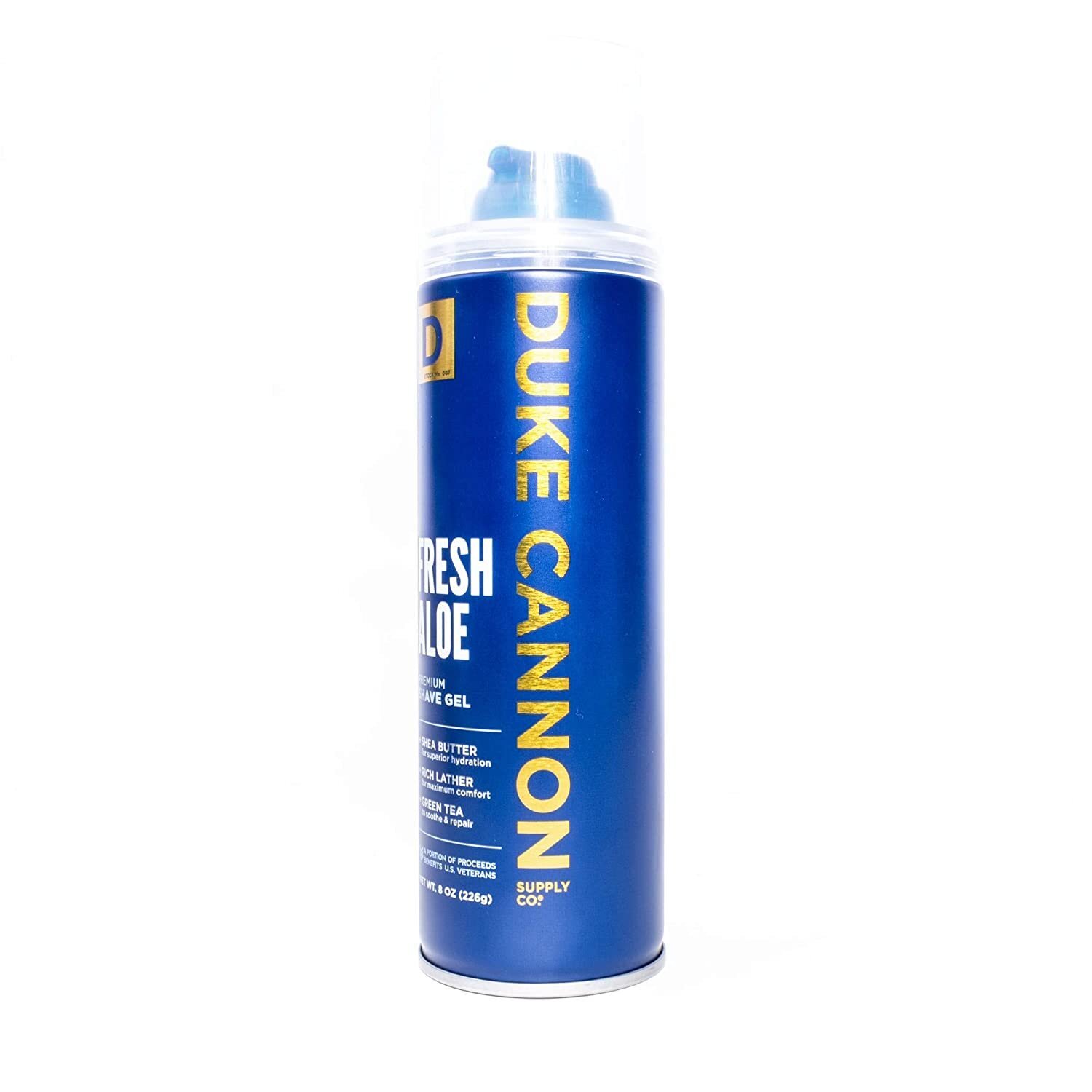 Duke Cannon Supply Co Freshshavecan 8oz Premium Shave GEL Fresh Aloe