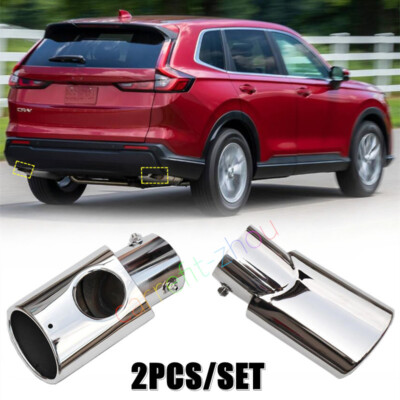 FOR HONDA CR-V CRV EX EX-L 2023 2024 STAINLESS REAR MUFFLER FINISHER TRIM 2PCS