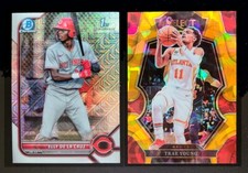 2022 BOWMAN CHROME ELLY DE LA CRUZ MOJO REFRACTOR TRAE YOUNG CRACKED ICE 06/10