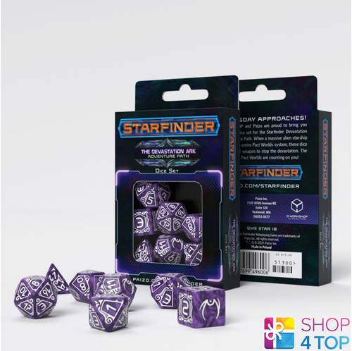Starfinder Devastation Ark Dice Set Purple Role-Playing Q-Workshop New
