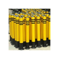 2x Parking Barrier Reflective Warning Protective Post Driveway Security Bollard