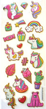 Unicorn Love Puffy Sparkle Stickers Planner Supply Valentine's Day Crafts