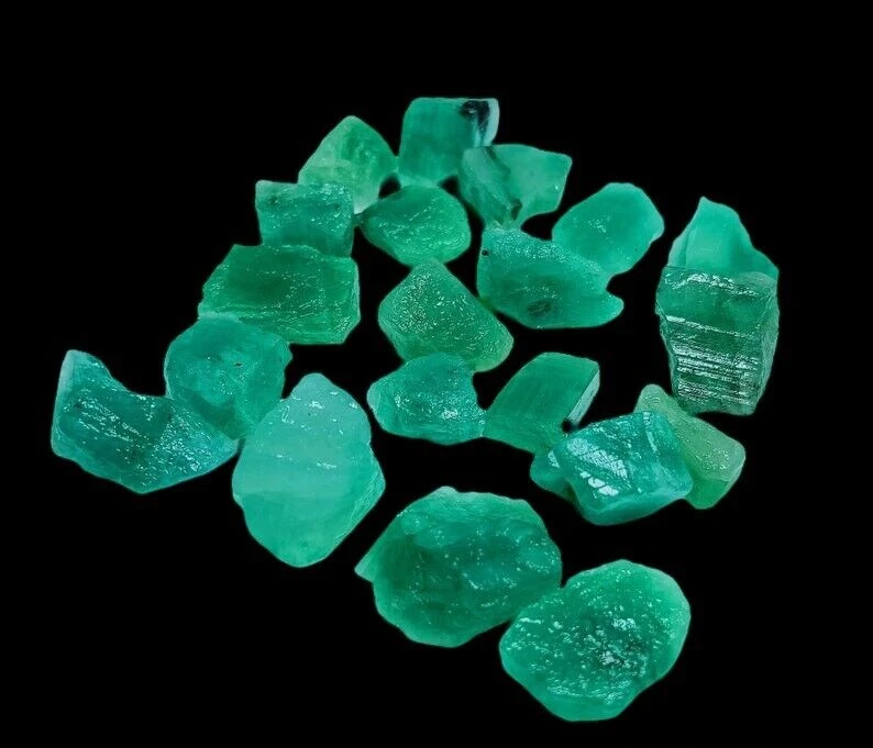 10 Pcs Emerald Rough, 6 to 12mm, Emerald Rough Lot, Emerald  Rough For Jewelry. - image 3 of 3