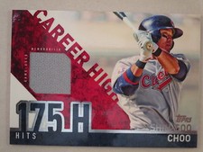 2015 Topps Series 2 Career High Relic Shin-Soo Choo CHR-SC Indians