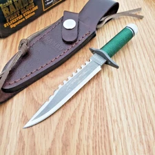 Rambo Mini Rambo First Blood Fixed Knife 3.25" Stainless Bowie Blade Cord-Wrap