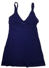 Victoria  s Secret The Lacie M Lace Chemise Nightie Stretch Sheer Purple hole