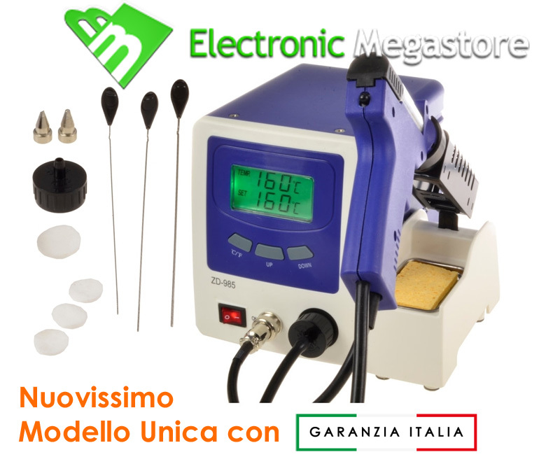 Stazione Saldatura E Dissaldatura Elettrica Professionale Stazione Dissaldatrice Elettrica Con Pistola Aspirastagno - Kit Completo Con Punte - FLA ELECTRONIC Stiga Decespugliatore