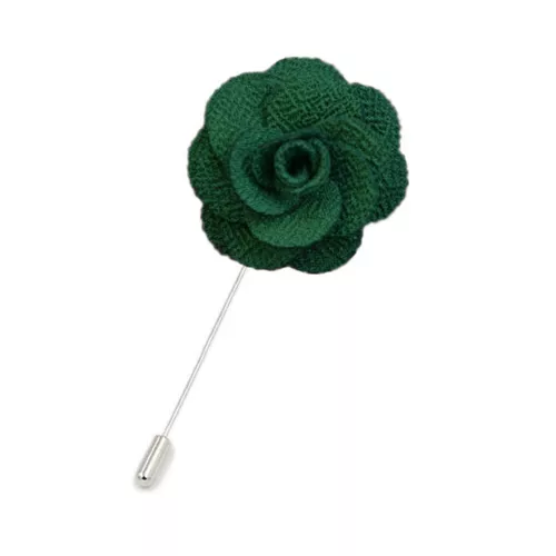 Mens Rose Brooch Flower Brooch Boutonniere Suit Lapel Wedding Pin Tassel Chain - Picture 61 of 95