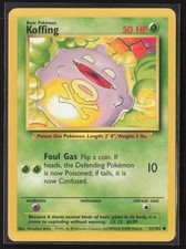 koffing pokemon card 1995 Vintage Common - Team Rocket Non-Holo 58/82 Darkness Darkness Ascension Search your deck for a card that evolves from this Pokémon and put it onto this Pokémon to evolve it Koffing | Cosmic Eclipse |