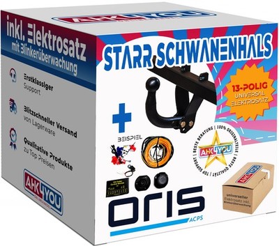 ORIS AHK für Audi A3 Sportback 16-20 starr + 13-pol ES ABE