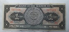 Billet 10-V-1967 Un Peso Banco De Mexico T377321 circulé