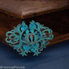 Chinese cloisonne metal woven hair clip for women's hairpins Vintage Carved