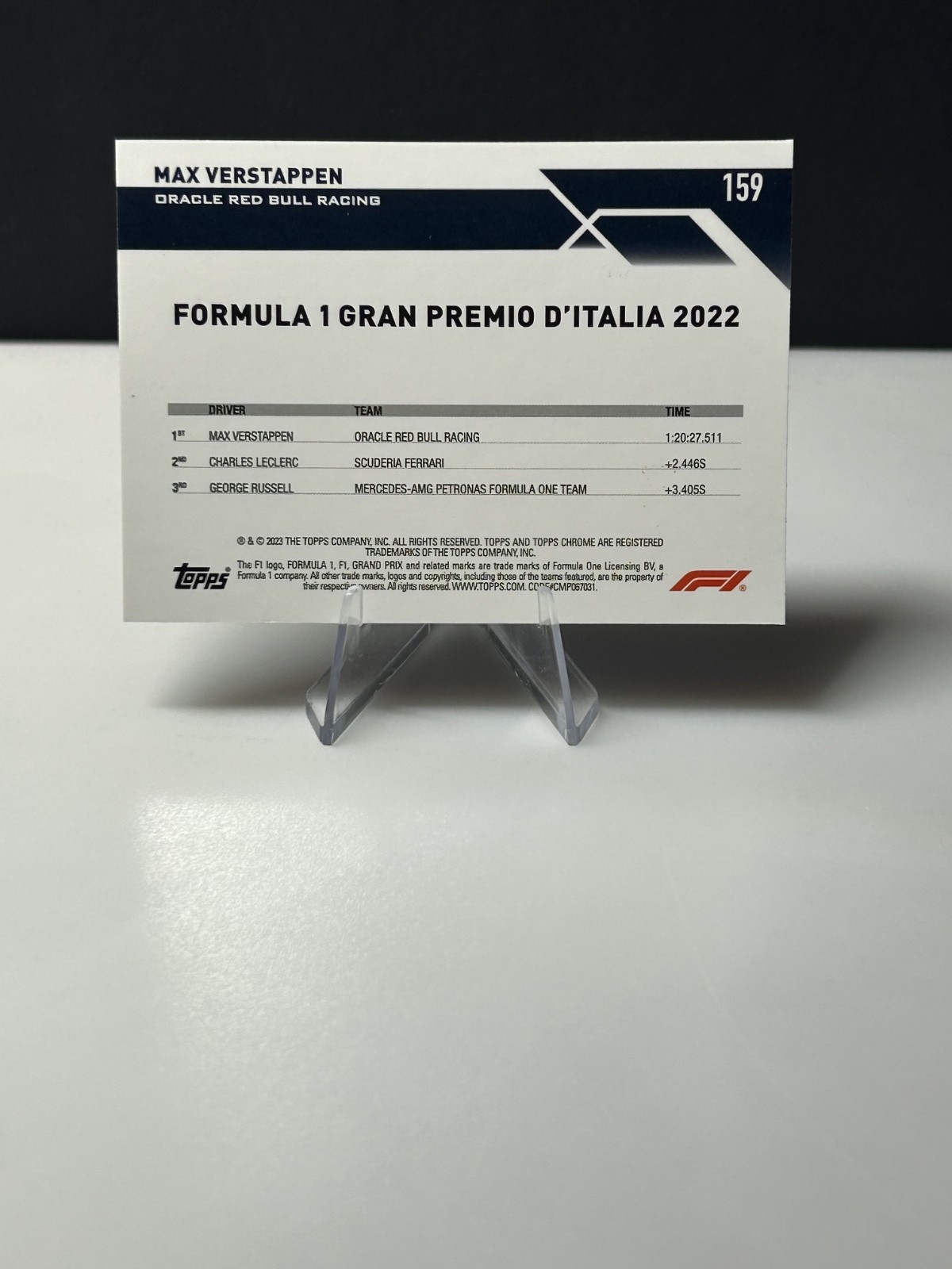 2023 Topps Chrome F1 Max Verstappen #159 Mini Diamonds /299 view 2