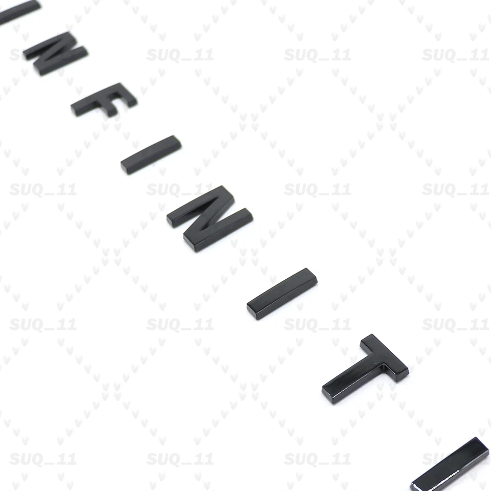 For Infiniti Rear Tailgate Trunk Lid Letter Badge Emblem Nameplate Gloss Black Foto 3 de 4