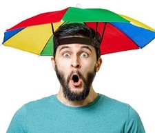 Umbrella Hat, Multi-colored, Diameter Universal Adult Size, Multi-colored