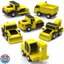 Tub Works  Construction  Trucks Mold Free Bath Toys, 6 Pack  Sea