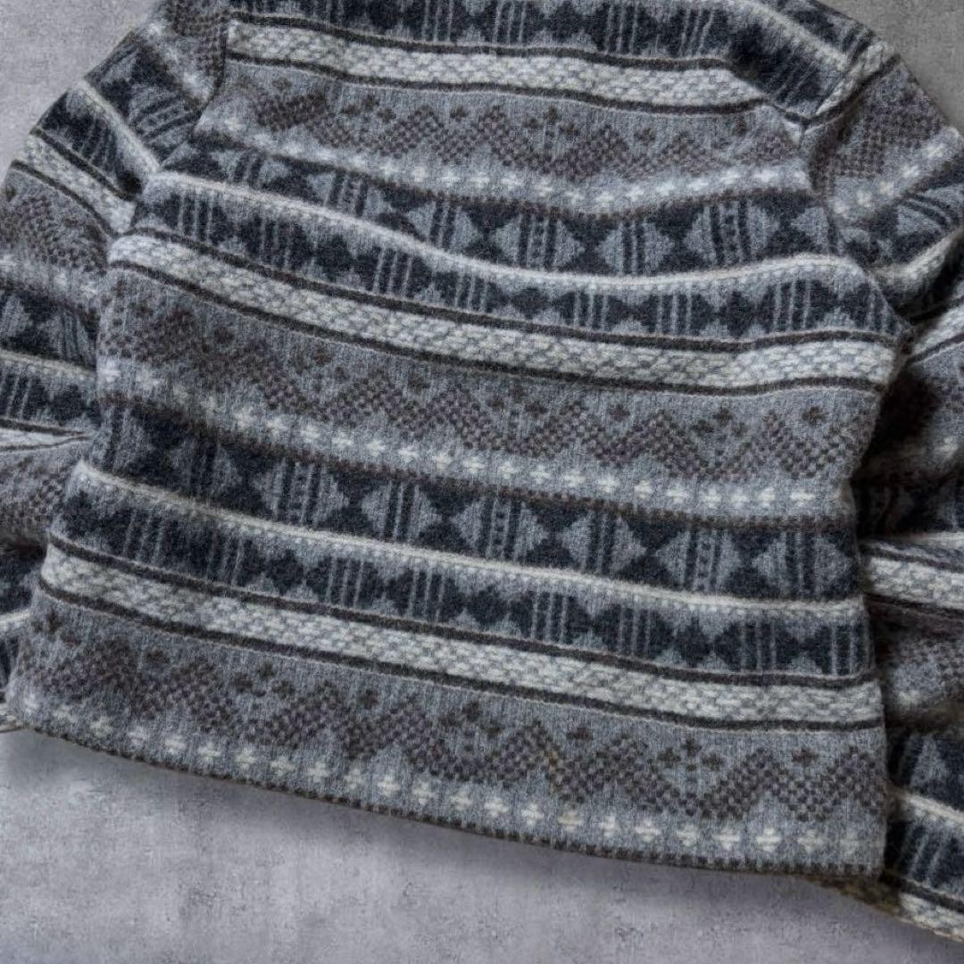 L.L.Bean Wool Native Pattern Jacket 80s Geometric… - image 12