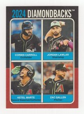 2024 Topps Heritage #75TQ-10 Gallen / Marte / Corbin Carroll / Jordan Lawlar