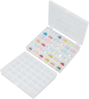 2 Stück 36 Steckplätze Leere Spulen Spulen Box Transparenter Spulen Organizer Tr