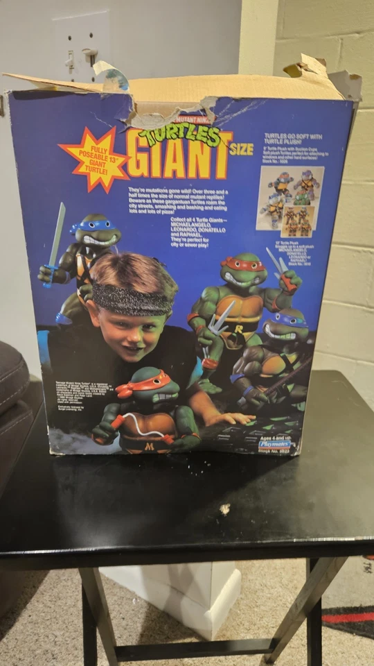 1989 TEENAGE MUTANT NINJA TURTLES GIANT DONATELLO Playmates 13" VTG - Image 2 of 2