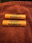 2 X 1958 D OBW Penny Roll Gem BU Brilliant Uncirculated