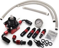 EFI Fuel Pressure Regulator Kit 0-100Psi with Gauge 6AN Fuel Line Fitting Univ
