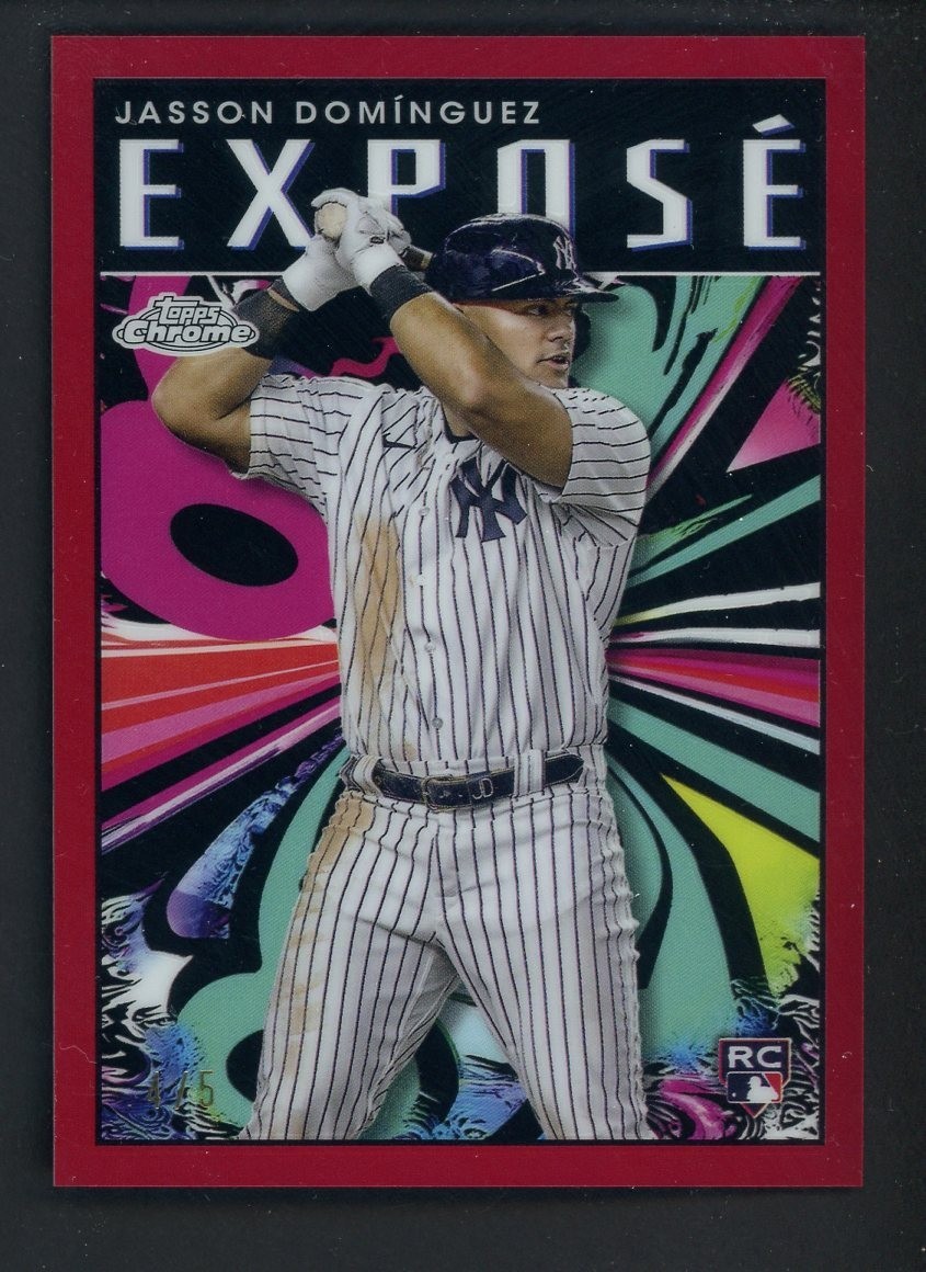 2024 Topps Chrome Expose Red Refractor #TCE21 Jasson Dominguez RC Rookie 4/5