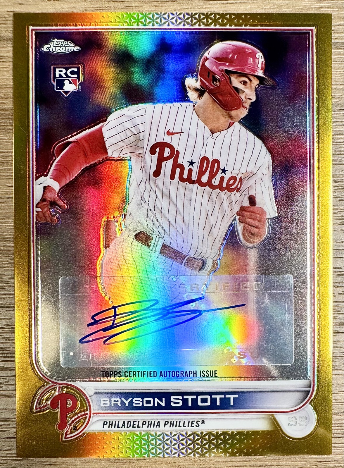 2022 Topps Chrome Update BRYSON STOTT /50 RC Auto Gold Refractor Rookie Phillies
