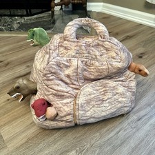 FAO Schwarz Toys R Us Plush Dinosaur Cave 5 Stuffed Dinos Animals Brown Gray