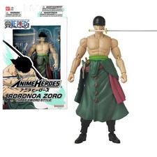 BANDAI Anime Heroes One Piece Figures Roronoa Zoro 3 Swords Style Action Figure 