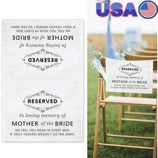 Reserved Seating Sign Wedding Memorial Decoration Fabric Event Decor Keepsake US