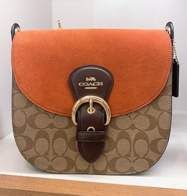 NWT Coach Kleo Shoulder Bag 17 In Signature Canvas small size | eBay