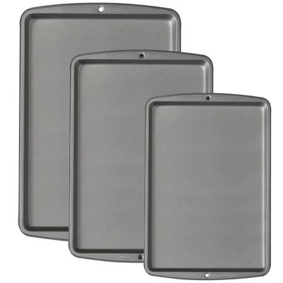 Wilton Premium Non-Stick Cookie Sheet Pan Bakeware Set 3-Piece