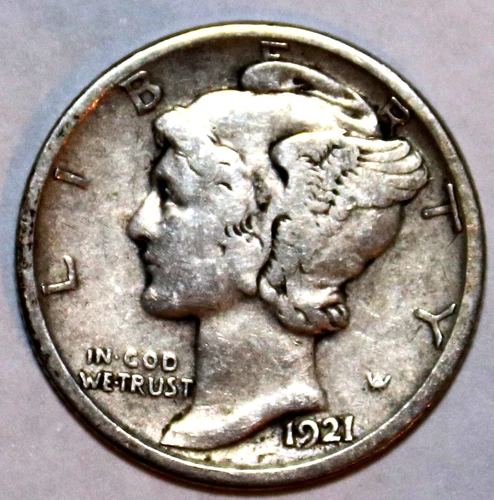 1921-D Mercury Dime - Fine - #8074D