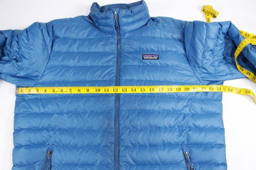 Patagonia Sweater Puffer Jacket Men's Sz L Blue Goose Down Ribbed Ski Winter - Picture 8 of 9