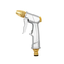 High Pressure Water Spray Gun Metal Nozzle Garden Hose Pipe Lawn Car Wash