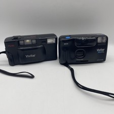 Lot of 2 Vivitar Film Cameras Untested Vintage Parts Or Repair - Free Shipping