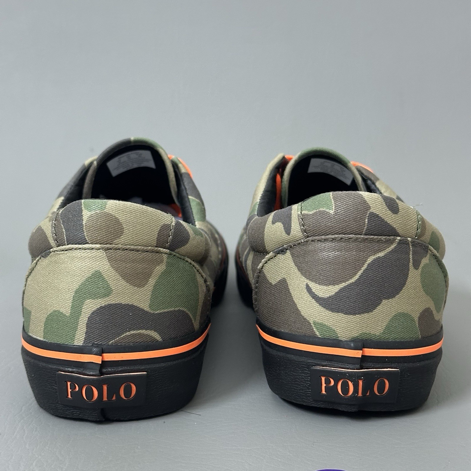 Polo Ralph Lauren Keaton Pony Camouflage Duck Camo Sneaker Orange Hunter Uomo 8