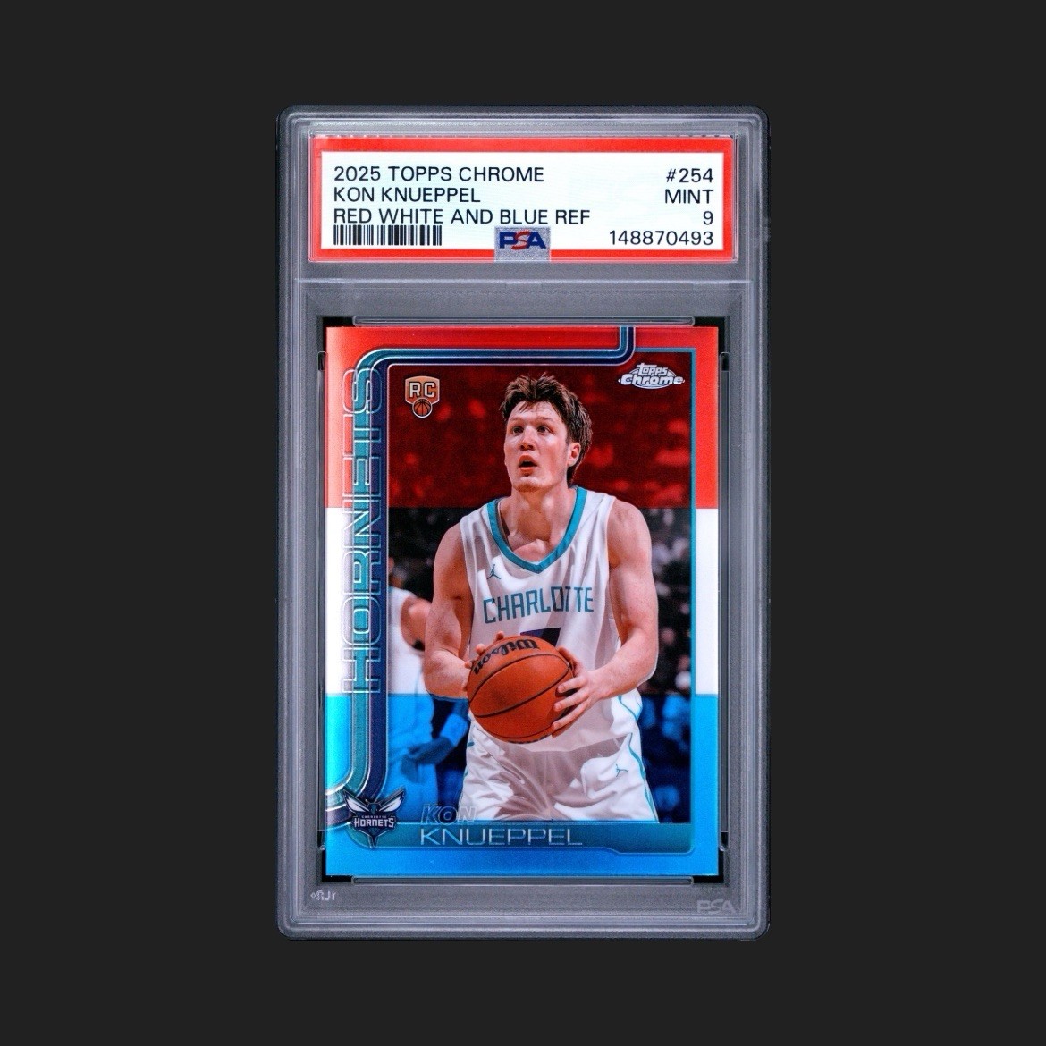 2025-26 Topps Chrome - Kon Knueppel #254 Red White & Blue 