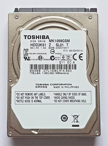 1 TB SATA Toshiba MK1059GSM 5400rpm 8MB HDD 2.5" interne Festplatte